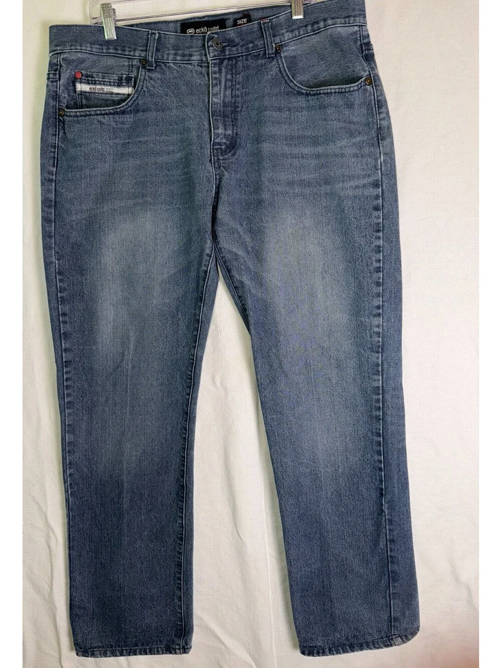 Ecko Unltd Men’s Slim Straight Jeans Size 36 Blue Denim Raw Since 1972